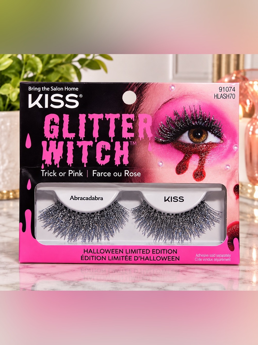 KISS Glitter Witch Abracadabra Silver & Black Festival Lashes
